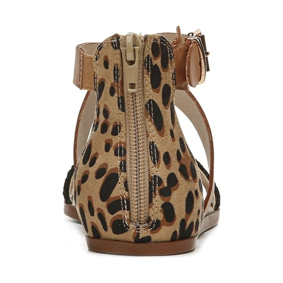 LifeStride Riley Women's 9 W Strappy Sandals Casual Flats Leopard Black - Picture 4 of 10